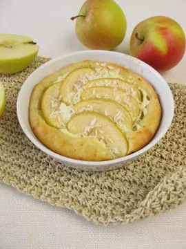 Round apple pie Stock Photos