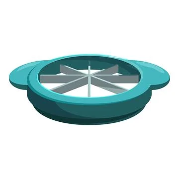 Round apple slicer dividing fruit into equal pieces Stock Illustration
