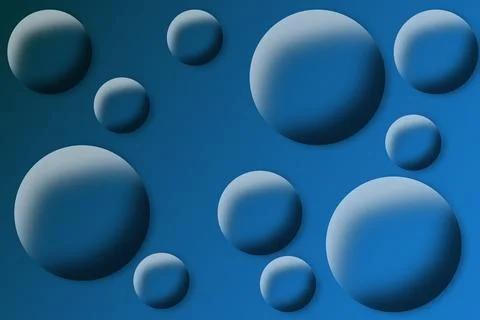 Round aqua bubble balls shape foam bubbles liquid water fluid shiny soap ball Stock Illustration