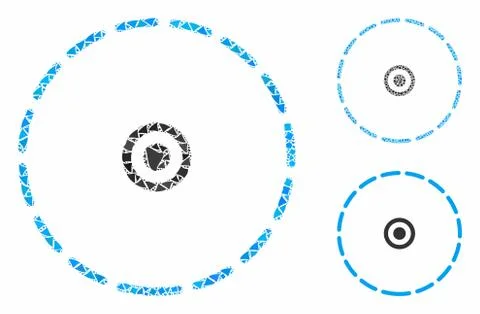 Round area Composition Icon of Raggy Elements 스톡 일러스트