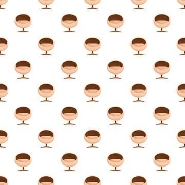 Round armchair pattern creating a seamless background design Stock Illustration