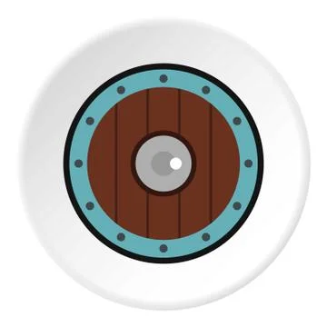 Round army shield icon circle Illustration