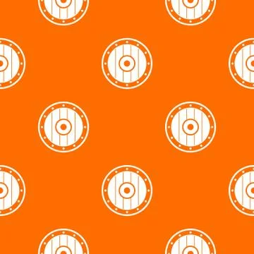 Round army shield pattern seamless Illustration