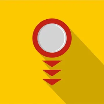 Round arrow icon, flat style. Stock Illustration