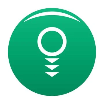 Round arrow icon vector green Stock Illustration