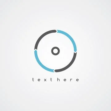 Round arrow rotate logotype theme logo Stock Illustration