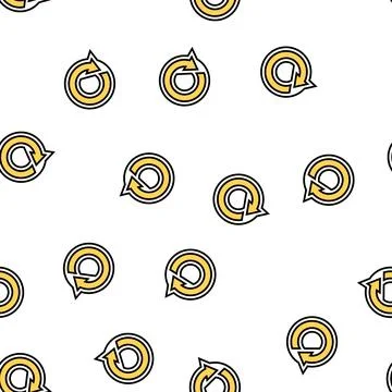 Round arrow vector seamless pattern 스톡 일러스트