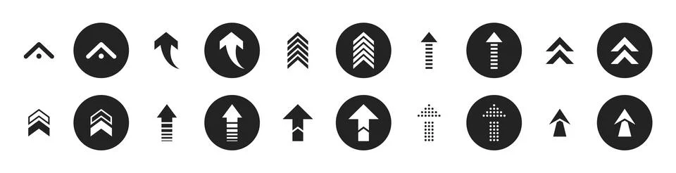 Round Arrows Button Icon Set Illustration Stock Illustration
