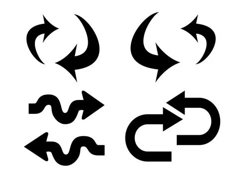 Round arrows set icon vector graphic design Stock Illustration