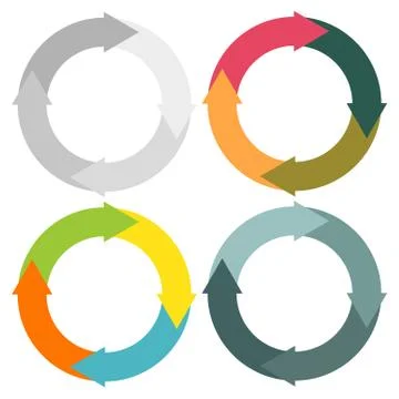 Round arrows set Stock Illustration