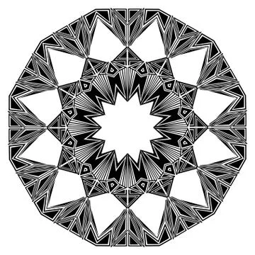Round art deco ornament Stock Illustration