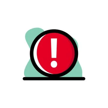 Round Attention Icon Conceptual Vector Illustration Design Stock Illustration