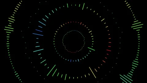 Round Audio Equalizer VJ Loop Stock-Footage 80846749
