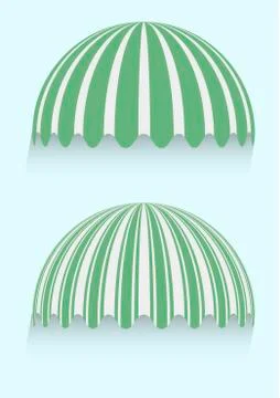 Round awnings Stock Illustration