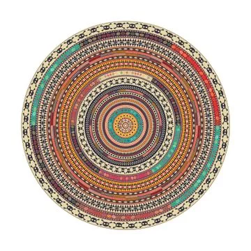 Round Aztec ornament 스톡 일러스트