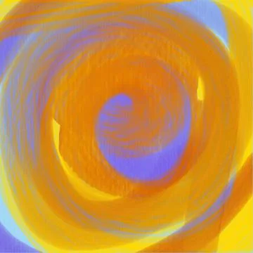 Round background. Drawn rings abstract watercolor background. Color summer sp Illustrazione stock