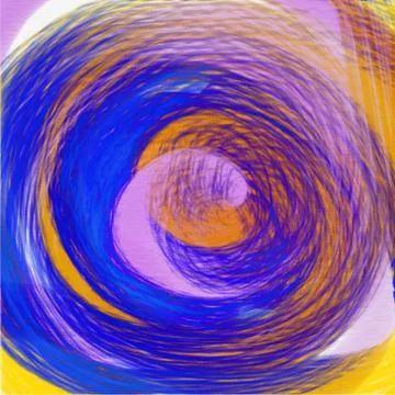 Round background. Drawn rings abstract watercolor background. Color summer sp Stock Illustration