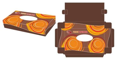 Round Background Paper Tissue Box Stock Illustration