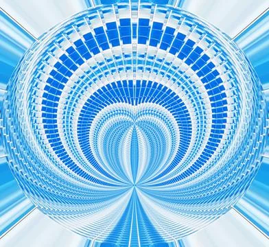 The round background is twisted in bluish colors Stock Illustration