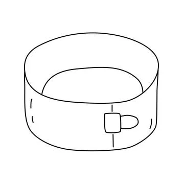 Round baking dish for cake or Springform pan, doodle style flat vector outline Stock Illustration