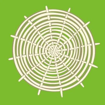 Round bamboo mat Stock Illustration