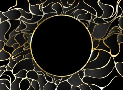 Round banner on abstract background Stock Illustration