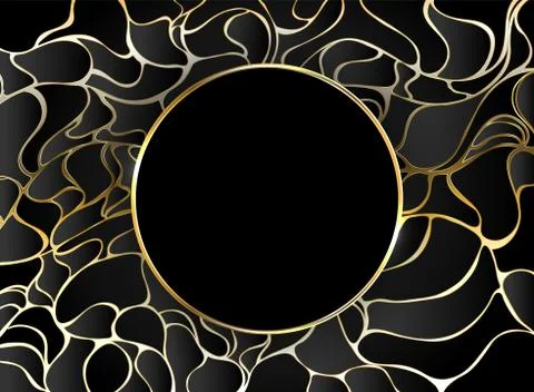 Round banner on abstract background Stock Illustration