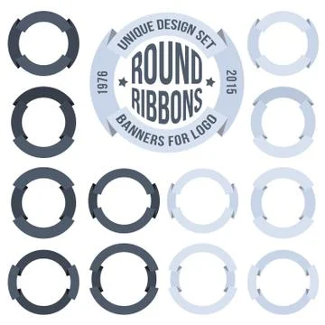 Round banner Stock Illustration