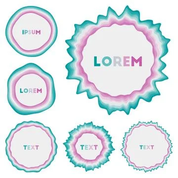 Round banners collection. Appealing circular backgrounds. Creative vector i.. Illustrazione stock