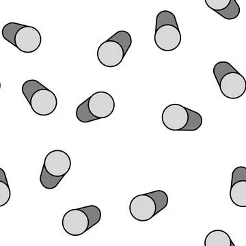 Round bar metal profile vector seamless pattern Illustrazione stock