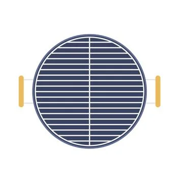 Round Barbeque Grill Flat Illustration. Clean Icon Design Element on Isolat.. 스톡 일러스트
