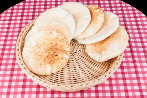 Round basket Stock Photos