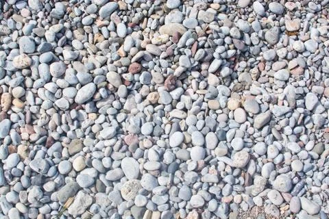 Round beach stones full frame Stock-Fotos