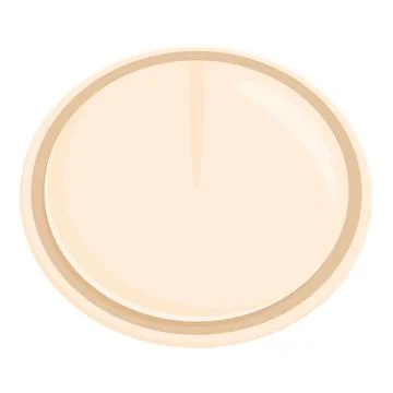 Round beige makeup powder compact for perfecting skin tone Stock Illustration