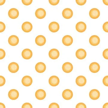 Round biscuit pattern seamless vector Stock Illustration