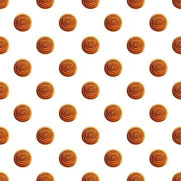 Round biscuit pattern seamless vector 스톡 일러스트