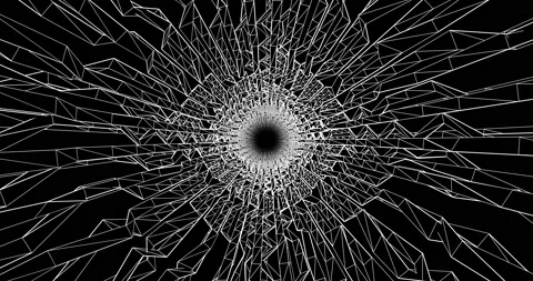 Round black and white lines. Stock Footage 156023567
