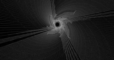 Round black and white lines. Stock Footage 156340743