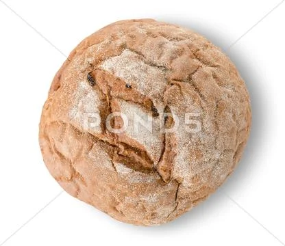 Round black bread Stock Photos
