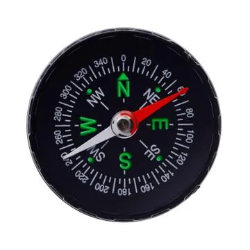 Round black compass Stock Photos