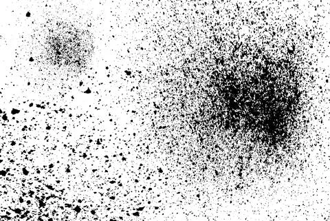 Round black splash splatter elements isolated on white. Artistic circles expl 스톡 일러스트