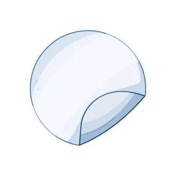 Round blank paper sticker peeling for content Stock-Illustration