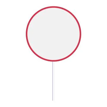Round blank plate on a stick for your text. vector illustration Illustrazione stock
