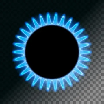 Round blue flame Stock Illustration