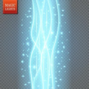 Round blue glow rays night scene with sparks on transparent background. Empty Stock Illustration