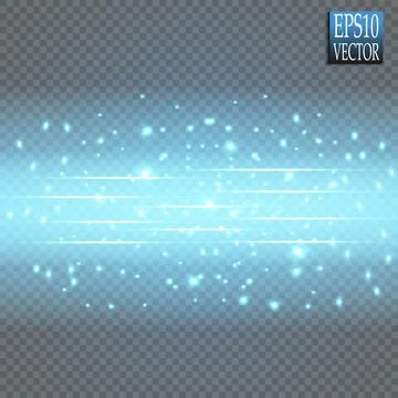 Round blue glow rays night scene with sparks on transparent background. Empty Stock Illustration