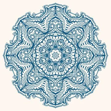 Round blue pattern Stock Illustration