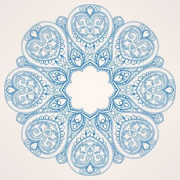 Round blue pattern Stock Illustration