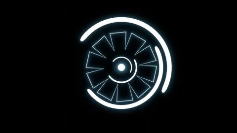 Round blue ring of circle lines HUD elements Stock Footage 272195404