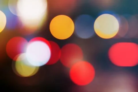 Round blured lights background Stock Photos